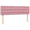 vidaXL Cama box spring c/ colch&atilde;o e LED 140x210 cm veludo Rosa