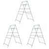 vidaXL Treli&ccedil;as jardim p/ plantas trepadeiras 3 pcs estrutura em A a&ccedil;o
