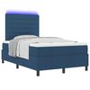 vidaXL Cama Box com colch&atilde;o com led Azul 120 x 200 cm tecido