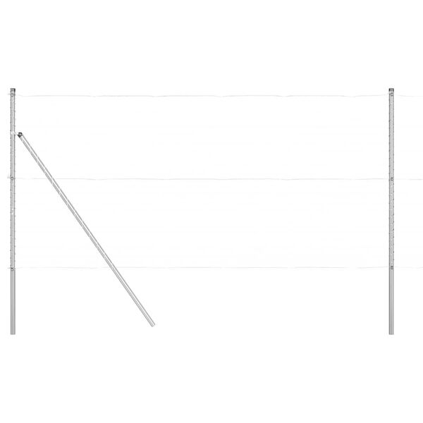 vidaXL Poste de Cerca Outros 52 pcs Cinzeto 3,2 x 3,2 x 200 cm Aço