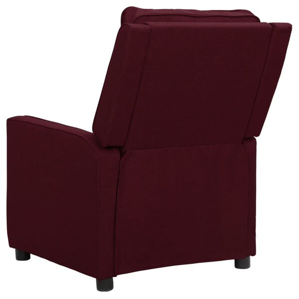 vidaXL Poltrona de massagens tecido roxo