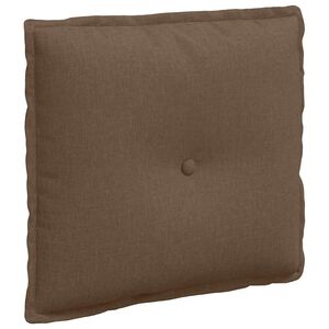 vidaXL Travesseiro para Costas Castanho 50 x 19 x 45 cm tecido