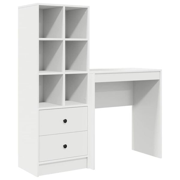 vidaXL Mesa com gaveta 2 pcs Branco