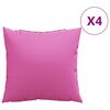 vidaXL Travesseiros Decorativos 4 pcs Rosa 60 x 60 cm tecido
