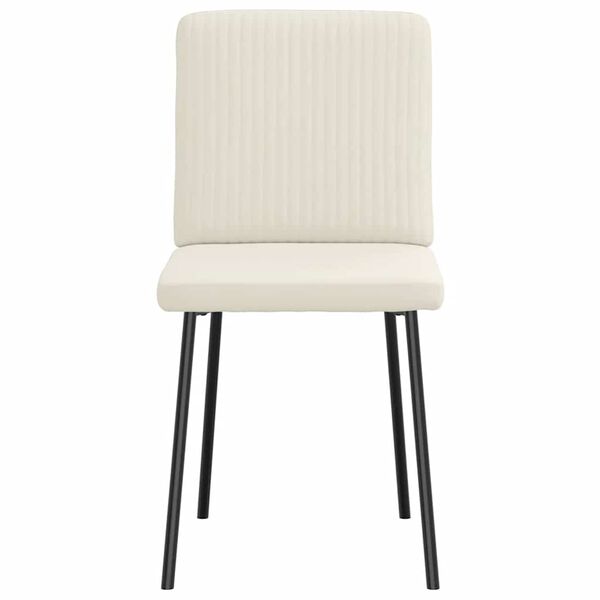 vidaXL Cadeiras de jantar 2 pcs veludo cor creme