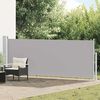 vidaXL Toldo lateral retr&aacute;til para p&aacute;tio 140x500 cm cinzento