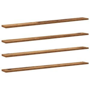 vidaXL Estante de Prateleira 4 pcs Castanho 100 x 10 x 1,5 cm