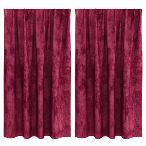 vidaXL Cortinas de Veludo 2 pcs vermelho tinto 140 x 140 cm Veludo