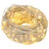 vidaXL Cord&otilde;es de luzes 400 LED Branco quente 40 m