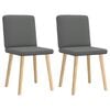 vidaXL Cadeiras de jantar 2 pcs tecido cinzento-escuro