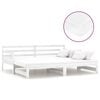 vidaXL Estrutura sof&aacute;-cama de puxar 2x(90x200) cm pinho maci&ccedil;o branco