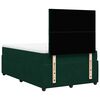 vidaXL Cama boxspring com colch&atilde;o 120x200 cm veludo verde-escuro
