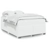 vidaXL Cama com molas/colch&atilde;o 160x200 cm couro artificial branco