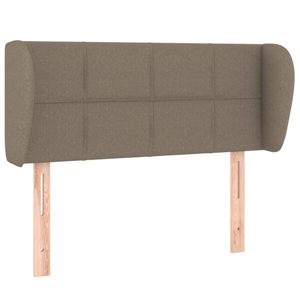 vidaXL Cabeceira cama abas tecido 103x23x78/88 cm cinzento-acastanhado