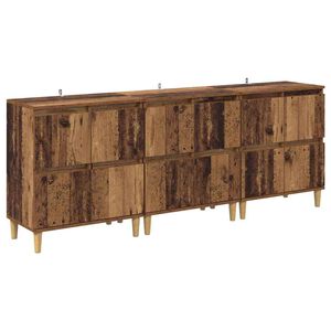 vidaXL Aparadores 3 pcs Madeira Antiga 60 x 35 x 70 cm