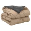 vidaXL Duvet de Ano Inteiro Antracite e Taupe 200 x 140 cm Microfibra