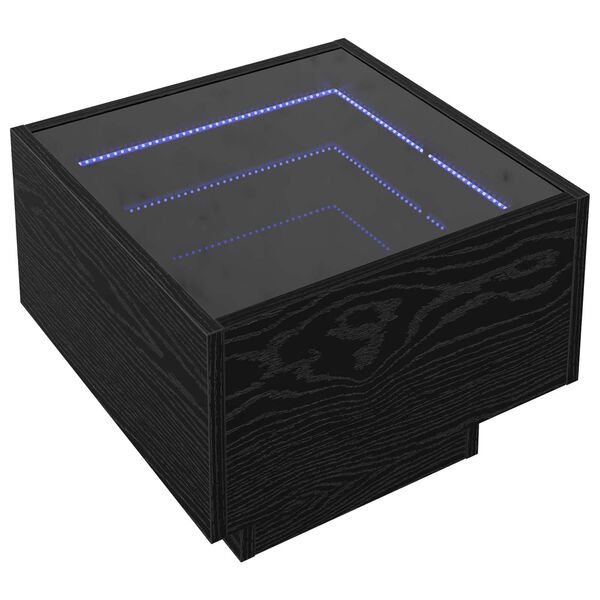 vidaXL Mesa de centro Carvalho Preto 40 x 40 x 30 cm