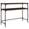 vidaXL Mesa consola 100x35,5x75 cm derivados madeira carvalho castanho