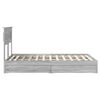 vidaXL Cama com Armazenamento com cabeceira Cinza Sonoma 135 x 190 cm