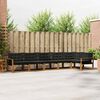 vidaXL Conjunto de Sof&aacute;s para Exterior 6 pcs Natural e Preto