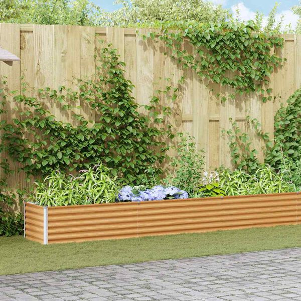 vidaXL Canteiro de jardim elevado 582 x 50 x 36 cm A&ccedil;o Galvanizado