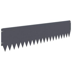 vidaXL Acabamento para Gramado 10 pcs 103 x 25 cm A&ccedil;o Antracite