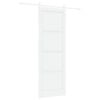 vidaXL Porta Deslizante Branco 83 x 232 cm Madeira de Pinho Maci&ccedil;a