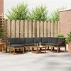 vidaXL Conjunto de Sof&aacute;s para Exterior 9 pcs Natural e Antracite