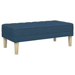 vidaXL banco com almofada Azul 113 x 57 x 39 cm tecido