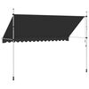 vidaXL Toldo retrátil manual 400 cm antracite
