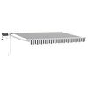vidaXL Toldo retr&aacute;til manual com LEDs Antracite e Branco 3,5 x 2 m