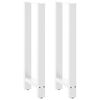 vidaXL P&eacute;s para mesa de bar , brancos, 2 pe&ccedil;as, 50x(100-101) cm, a&ccedil;o