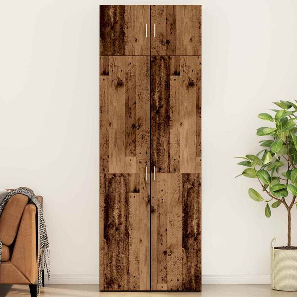 vidaXL Arm&aacute;rio de arruma&ccedil;&atilde;o 3 pcs Madeira antiga