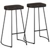 vidaXL Banquetas de Bar 2 pcs Pretas Madeira Maci&ccedil;a de Mangueira