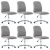 vidaXL Cadeiras de jantar 6 pcs tecido cinzento-claro