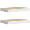 vidaXL Prateleiras de parede 2 pcs 50x23,5x3,8 cm MDF carvalho e branco