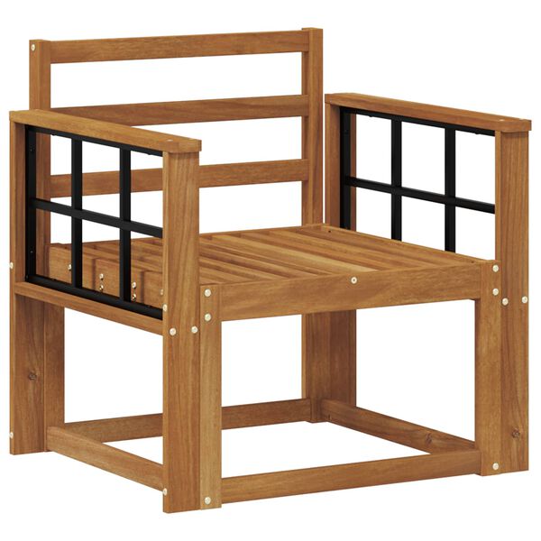 vidaXL Sof&aacute; exterior Madeira S&oacute;lida de Ac&aacute;cia Natural