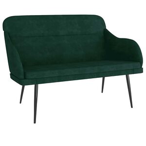 vidaXL Banco 110x76x80 cm veludo verde-escuro