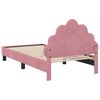 vidaXL Estrutura de Cama Infantil com Cabeceira Rosa 80 x 160 cm