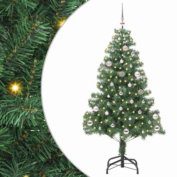 vidaXL &Aacute;rvore de Natal com 150 LEDs com suporte Verde 150 cm PVC