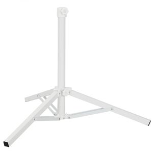 vidaXL Suporte para Parasol Branco A&ccedil;o for 25-32 mm Pole