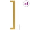 vidaXL Puxadores para m&oacute;veis 5 pcs 192 mm a&ccedil;o inoxid&aacute;vel dourado