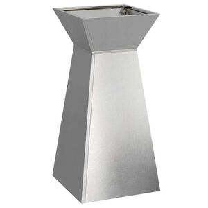 vidaXL Vaso de Pilar Prateado 35 x 35 x 73 cm A&ccedil;o inoxid&aacute;vel