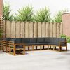 vidaXL Conjunto de Sof&aacute;s para Exterior 10 pcs Natural e Antracite