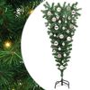 vidaXL &Aacute;rvore de Natal Artificial Pr&eacute;-iluminada Deitada para Cima com Conjunto de Bolas