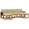 vidaXL Conjunto de Sof&aacute;s para Exterior 6 unid. Natural e Bege