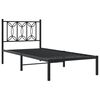 vidaXL Estrutura de cama com cabeceira 90x200 cm metal preto