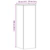 vidaXL Suportes p/ plantas 2 pcs 33x33x100 cm derivados de madeira