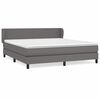 vidaXL Cama com molas/colch&atilde;o 180x200 cm couro artificial cinza