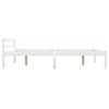 vidaXL Estrutura de cama com 2 gavetas 140x200 cm pinho maci&ccedil;o branco